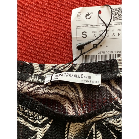 Zara mesh semi sheer skirt and top set, NWT, XS - Picture 9 of 14